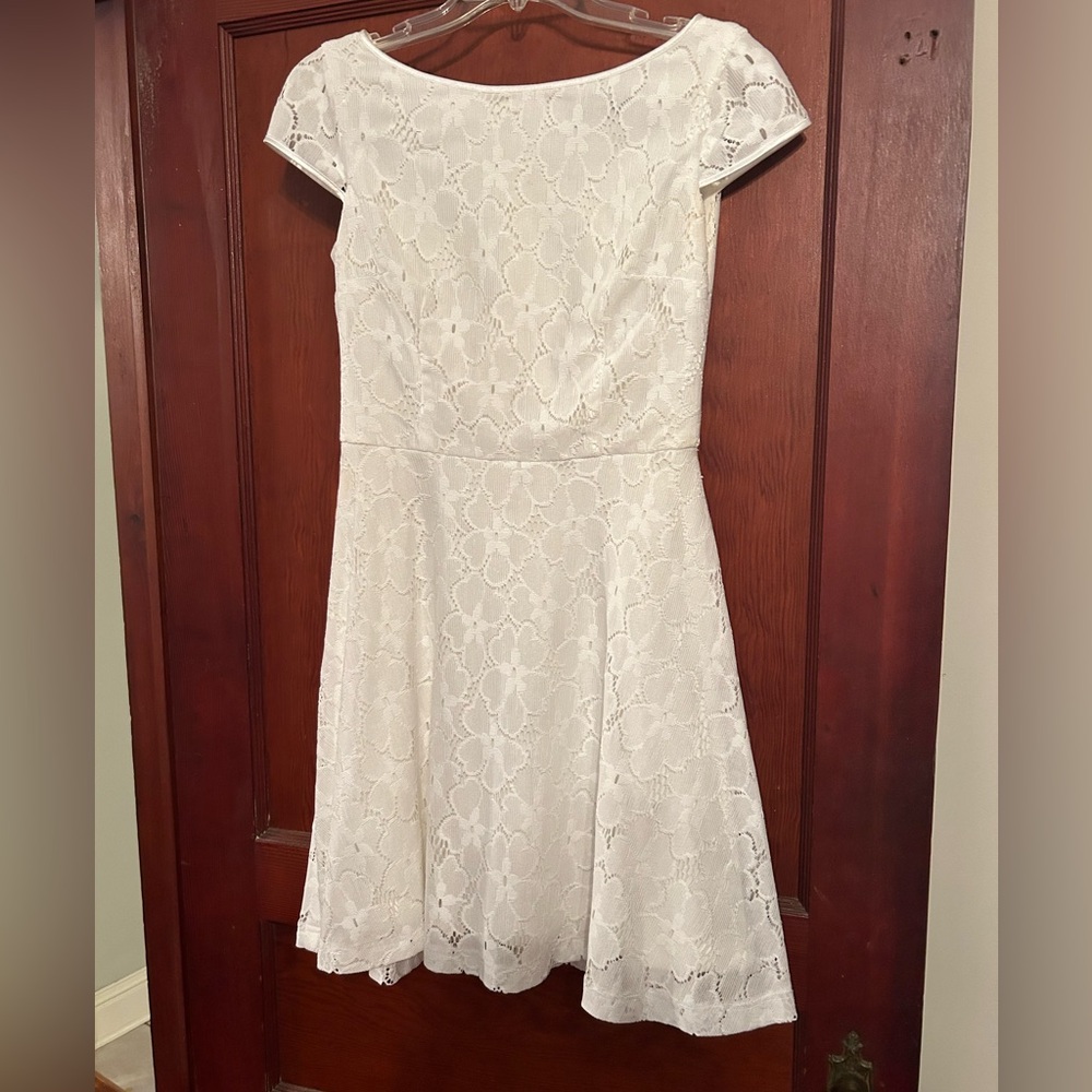 Black label by Evan picone white lace dress